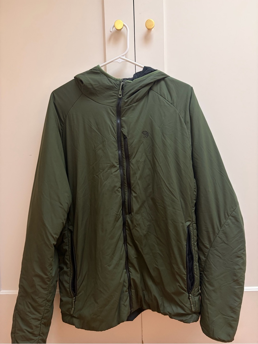 Mountain Hardwear Olive Green Hooded Puffer Jacket - Men’s Large